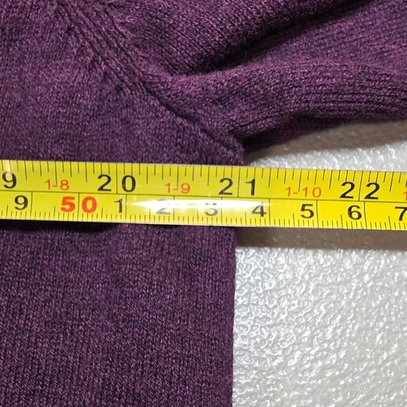 Hickey Freeman Mens M Purple Cotton Cashmere Blend Pullover Sweater - Picture 6 of 10